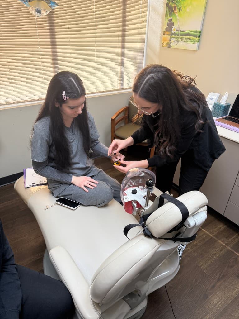 Dental assisting training session